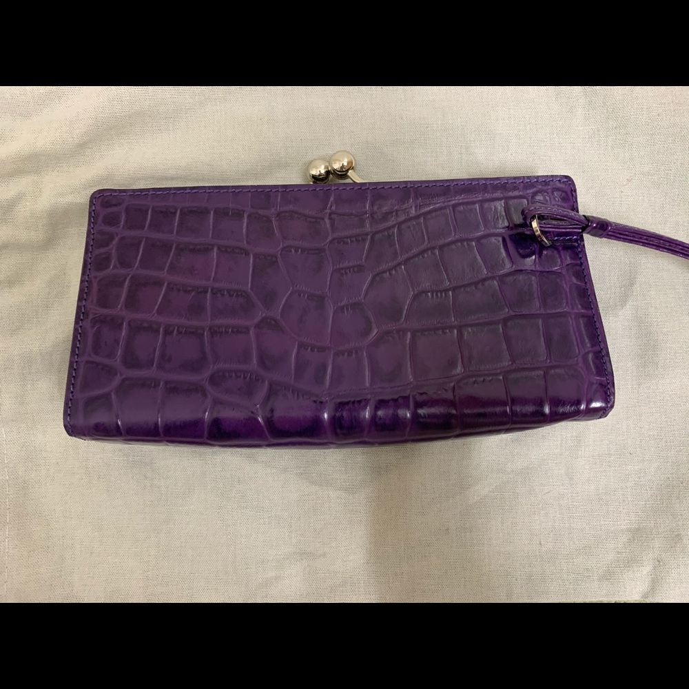 Burberry purple clutch purse